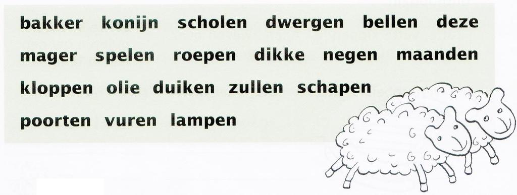 WOORDPAKKET 23 Ik schrijf een dubbele medeklinker na een lange klank / verdubbeling: woorden net als bakker.