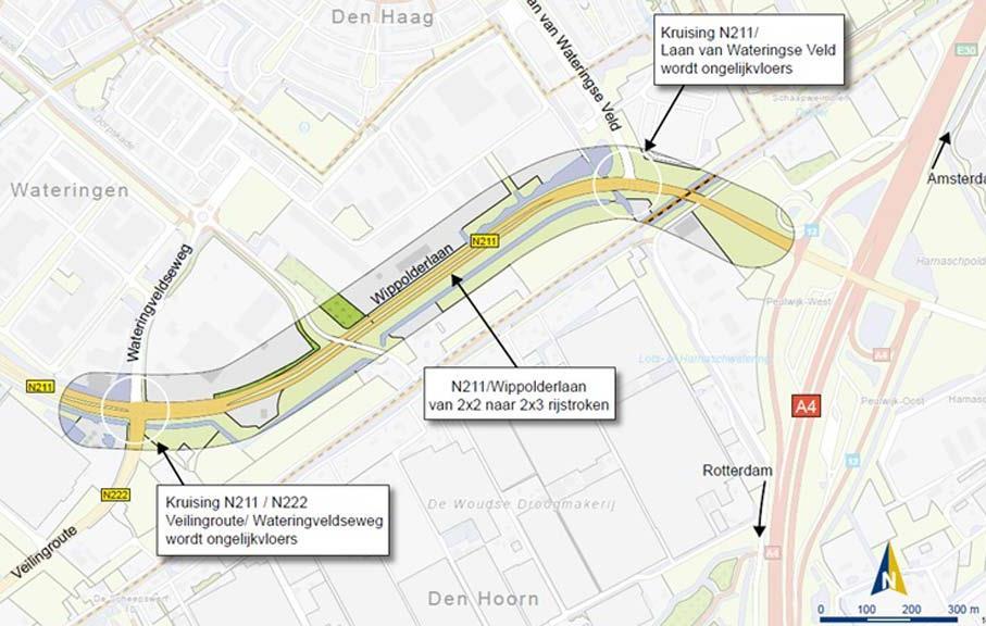 1 Inleiding 1.1 Aanleiding De provincie Zuid-Holland is voornemens om de N211 (Wippolderlaan) aan te passen.