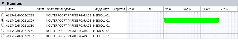 2.1.6 Filteren per gebouw, verdieping en/of ruimte De laatste mogelijkheid bestaat uit het filteren per gebouw, verdieping en/of ruimte.