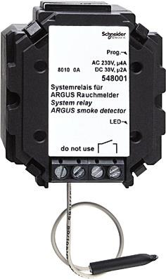 Inhoud: 1 zakje = 50 verzegelkits Inbouwrelais Inbouwrelais voor ARGUS rookmelder Referentie MTN5493-3190 Het relais wordt aangesloten op de ARGUS rookmelders en stuurt een alarm van een rookmelder