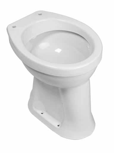 upgo AO 465 - Verhoogde toiletpot - Vlakspoel - 60 mm hoger - Achter-/onderaansluiting - Afvoerdiameter 102mm - 4 bevestigingsgaten 360 430 465 15 155 455 102