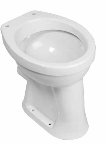 upgo PK 465 - Verhoogde toiletpot - Vlakspoel - 60 mm hoger - Muuraansluiting - Afvoerdiameter 102mm - 4 bevestigingsgaten 360 430 15 155 455 55 45 102