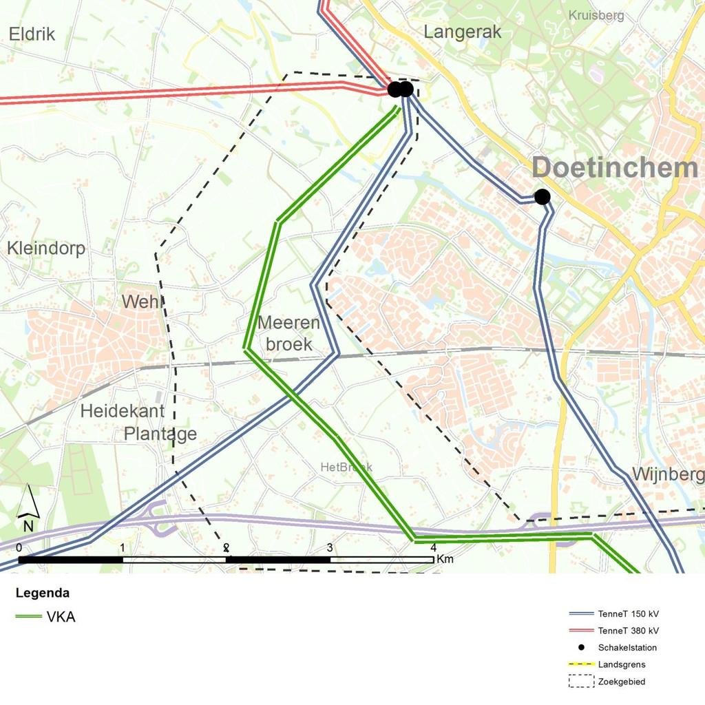 Figuur 56 Tracé VKA deelgebied Doetinchem/A18. 9.2.