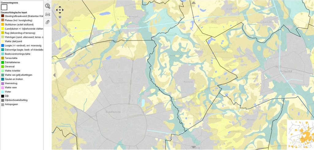 Geomorfologie Waterverhaal als basis Overstromings -vlakte Beekdallaagte Landduinen