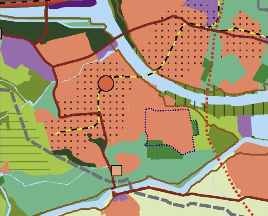 Afbeelding: ligging plangebied (binnen blauw kader) in Provinciale structuurvisie, bron: Provincie Zuid-Holland Het plangebied is in de provinciale structuurvisie aangemerkt als 'stedelijk gebied' en