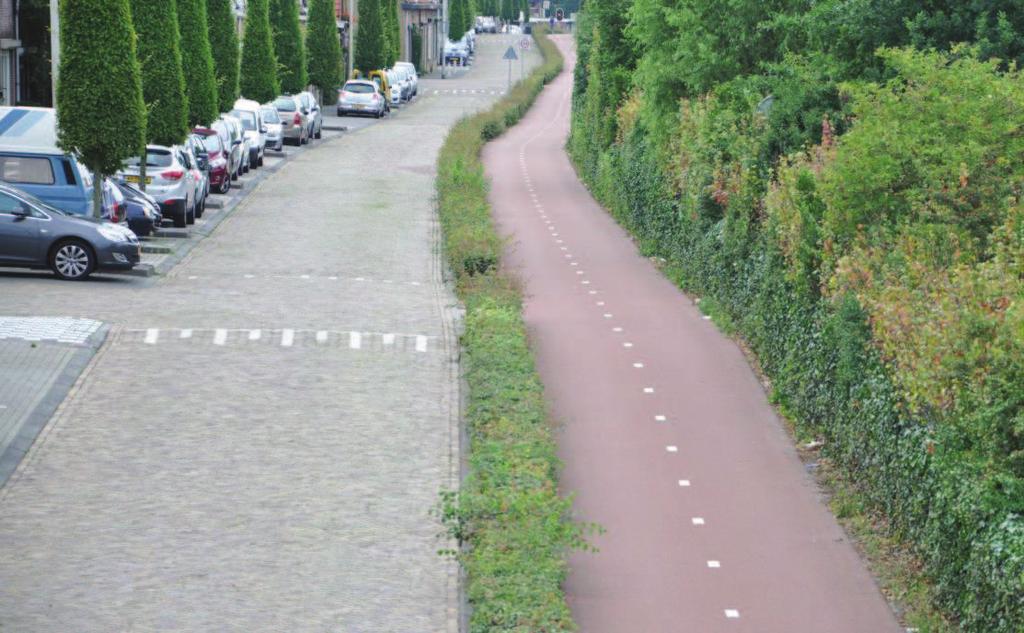 Voorbeelden Profiel Parallelweg ü 30 km / uur en geen bus ü Vrij liggend fietspad in twee richtingen ü Voldoet