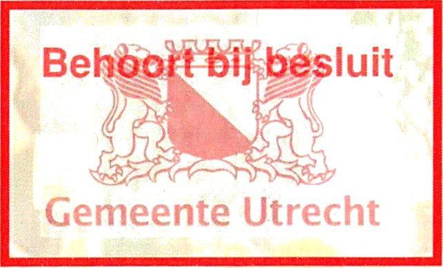 Gegevens bevoegd gezag Referentienummer Behoort Burgemeester en Wethouders van Utrecht d d 16 MEI 2017 Formulierversie 2017.