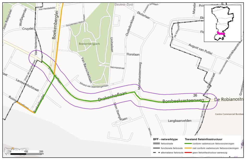 6.26 Drakenhoflaan Borsbeeksesteenweg Evaluatie meetfiets: