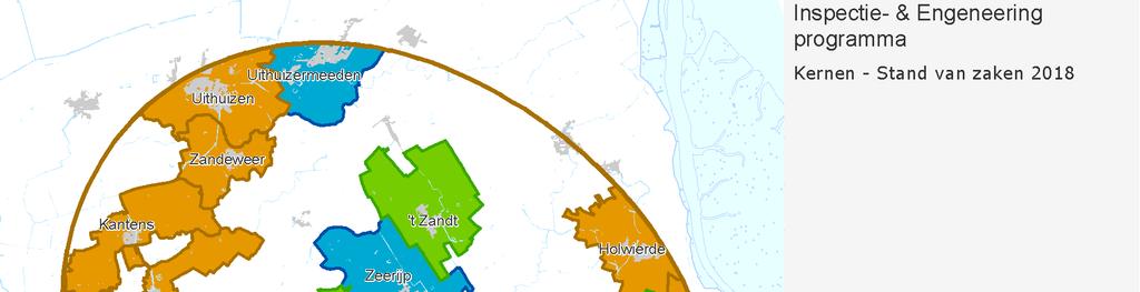 In het inspectie- en engineeringsprogramma zijn, voor het eerste kwartaal van 2018 grondgebonden woningen en overige gebouwen met verblijfsfunctie opgenomen voor