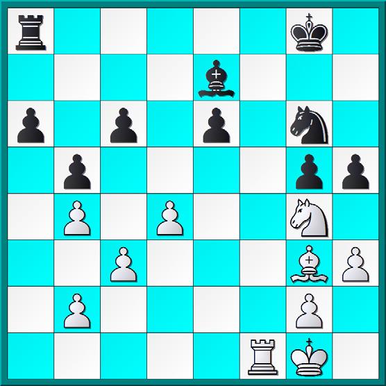 21.Pf5 Ta7 Het beste was nog 21...Pe7 bijvoorbeeld 22.Ld6 Pxf5 23.Lxf8 Dxd4+ 24.Kh1 Df4 25.Dxf4 gxf4 26.Lxg7 Pg3+ 27.Kg1 Pxf1 28.Lxh6 Pe3 en Wit staat beter. 22.c3 Sterker 22.