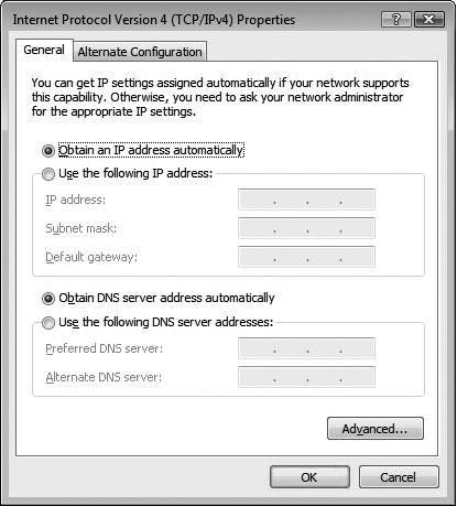 Selecteer de optie Automatisch IP adres toewijzen ( Obtain an IP adress automatically ) en Automatisch DNS server adres toewijzen ( Obtain DNS server adress automatically ).