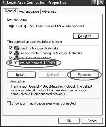 Windows XP Ga naar Start ( Start ) Configuratiescherm. ( Control Panel ) Vervolgens naar Netwerk en Internet Verbindingen ( Network and Internet Connections ).
