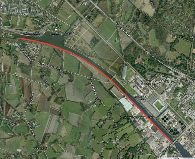 Hengelo-Enschede Ter plaatse van het traject tussen Hengelo en Enschede zijn de huidige oevers veelal onvoldoende sterk of stabiel bevonden.