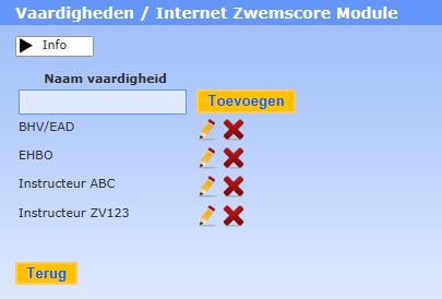 Vaardigheden De ingevoerde vaardigheden zijn aanklikbaar bij de gegevens van de medewerker. Een medewerker kan meerdere vaardigheden hebben.