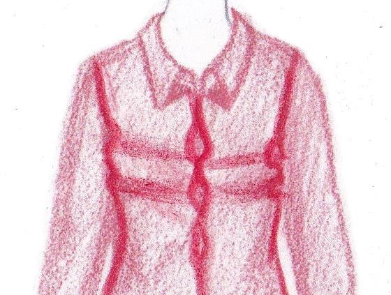 TREKLIJNEN OP RUG EN BIJ ARMSGAT Probeer een maat groter. Let wel op dat de blouse of colbert dan nog aan de voorkant past.