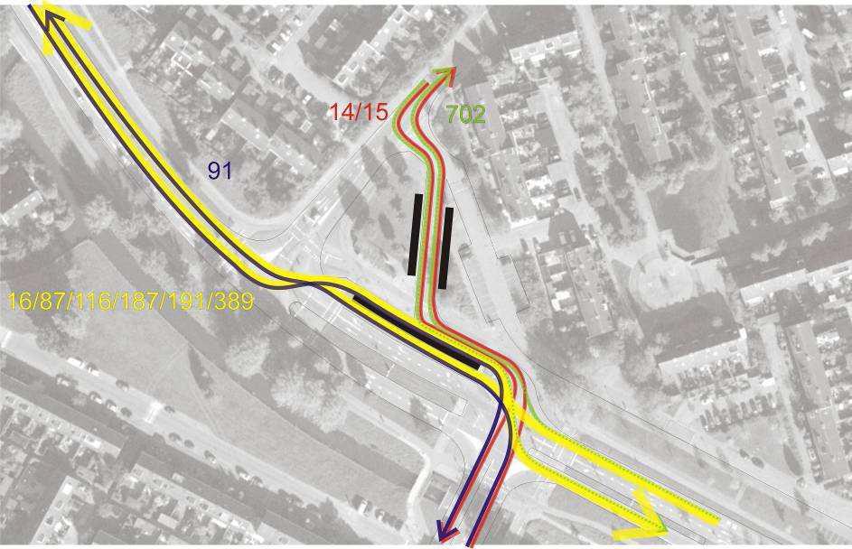 Dat is een ongewenste situatie, waar niet voor gekozen is. Voor deze variant is niet gekozen, rotondes hebben onvoldoende capaciteit om verkeer te kunnen verwerken.