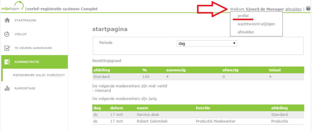 Tijdelijke vervanger In het navigatiemenu bij eigen gegevens kun je bij profiel een tijdelijke vervanger aanstellen Bij tijdelijke afwezigheid, bijvoorbeeld bij ziekte of vakantie.