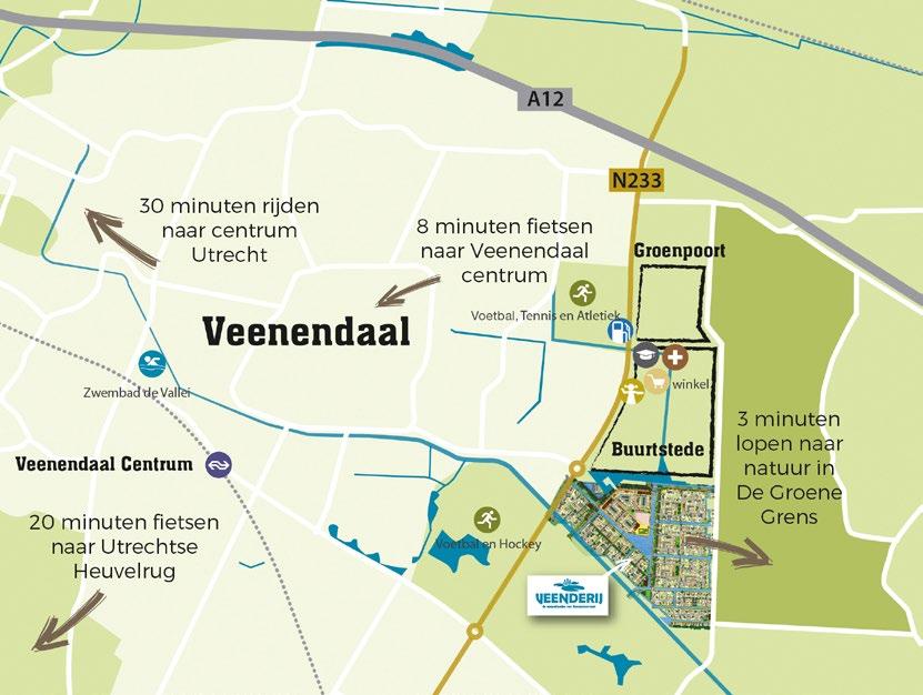 Dorps wonen tussen stad en natuur Land in Zicht - Veenendaal Centrale ligging, alle faciliteiten binnen handbereik Land in Zicht is een nieuwbouwproject in de provincie Utrecht, centraal gelegen in