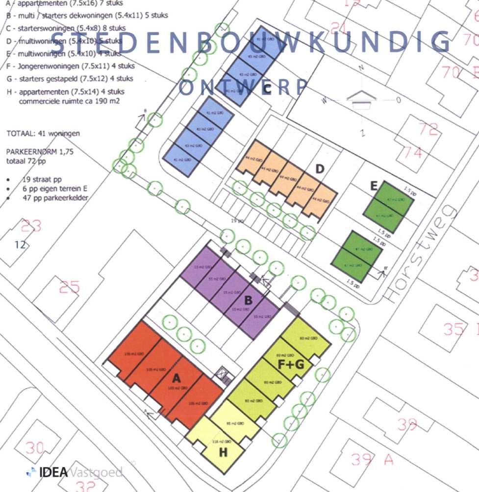 3 Toekomstige situatie plangebied 3.1 Stedenbouwkundig ontwerp In de huidige situatie zij op het terrein woningen en bedrijven aanwezig.
