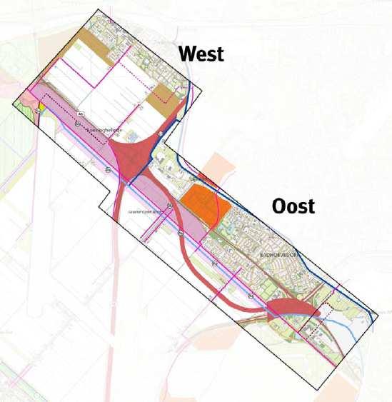 Figuur 4.18: Groene Carré Noord Het Groene Carré vormt een uitloopgebied voor het dorp en een groene buffer voor de grootschalige ontwikkelingen in het zuiden.