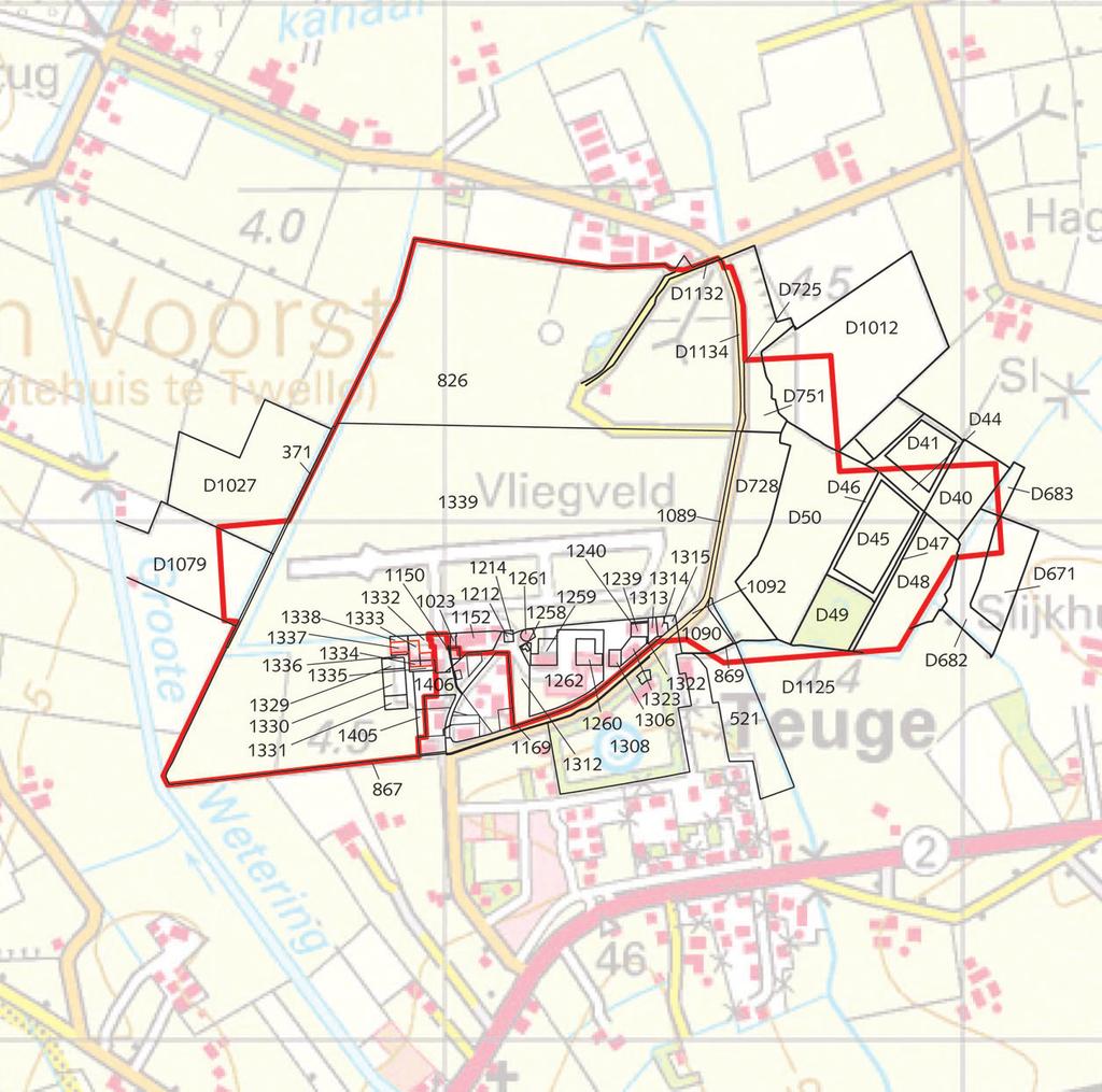 luchthaven Teuge bijlage A Kaart en lijst met kadastrale aanduidingen (tek.nr.