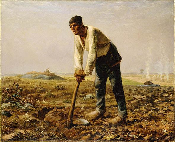 Titel: Man met een schoffel Kunstenaar: Jean- François Millet Datum: