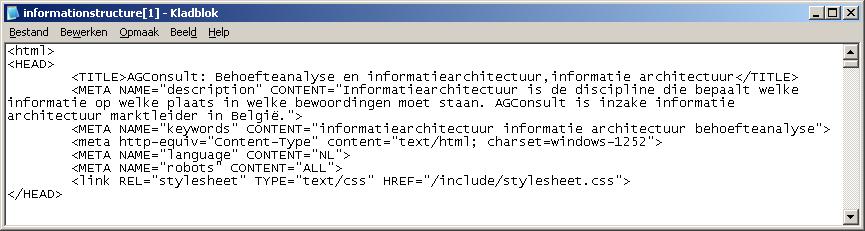 Hoe zien wat de description van pagina is?