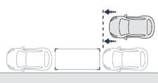 Rijden Fileparkeren - inparkeren F Verminder als u een lege parkeerplek ziet uw snelheid tot maximaal 20 km/h. F Schakel de richtingaanwijzer in om aan te geven aan welke zijde u gaat parkeren.