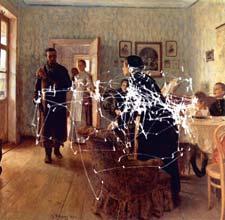 Onderzoek met schilderij Ze hadden hem niet verwacht (Ilya Repin) Waar mensen zonder autisme naar kijken is contextueel bepaald Bij mensen met autisme lijkt dat niet het geval te zijn Benson, V.