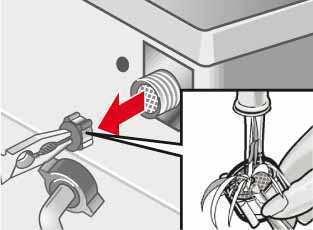 Gevaar voor elektrische schokken Levensgevaarlijk Verstikkingsgevaar Vergiftigingsgevaar Alleen aan de stekker, nooit aan de kabel trekken! Insteken/uittrekken nooit met vochtige handen.