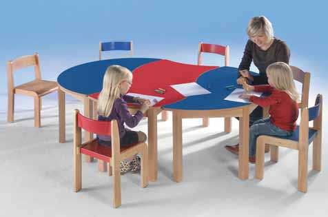 Deze tafelserie is verkrijgbaar in: Vierkante tafel, Afm. ca.