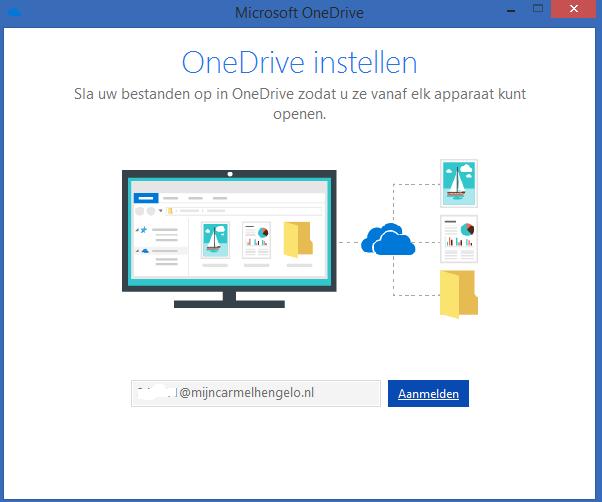 Klik op Microsoft Onedrive