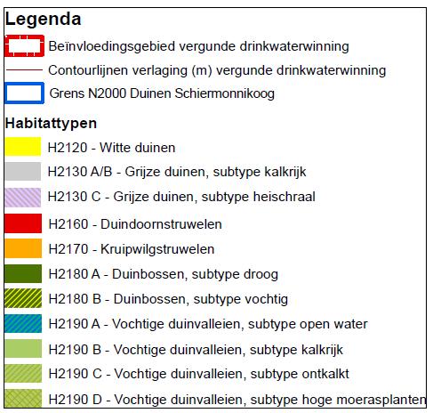 (Uit: Den Held 2011) H2170 Kruipwilgstruweel Binnen het beïnvloedingsgebied voldoen de grondwaterstanden voor de huidige oppervlakte kruipwilgstruwelen.