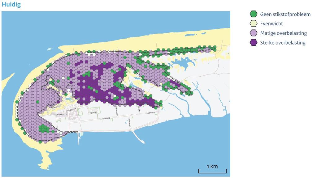 meest overeenkomen met de H2130B Grijze duinen (kalkarm). Deze oppervlakte (160 ha) zal in de analyse per habitattype (paragraaf 5.4.3) meegenomen met H2130B. De onderstaande figuren 5.5, 5.6 en 5.7.