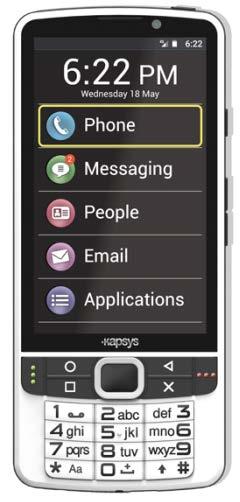 Smartphone met spraak SmartVision 2 Kapsys Android-GSM met spraakweergave en brailleweergave op leesregel Weergave in groot formaat Menu s in lijstweergave