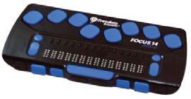 lengte van de leesregel Keuze tussen concave en vlakke celkappen Braillex EL 40c Papenmeier Brailleleesregel met 40 braillecellen met regelbare