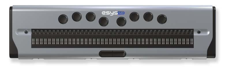 tablets) Oplaadbare batterij met hoge autonomie Optie: intern geheugen met kladblok, agenda, wekker en rekenmachine Esys 40 Eurobraille