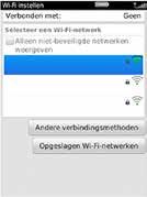 Als wifi uitgeschakeld is kunt u dat in het volgende scherm inschakelen. 2.