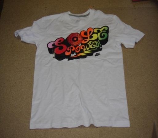 t-shirt (breed) wit met opdruk