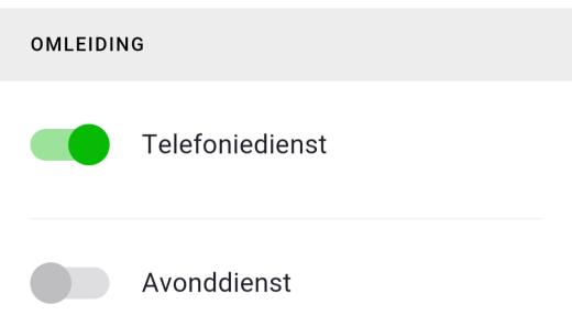 Het vergrootglas na [Doorschakelen naar:] biedt de mogelijkheid om een doorschakeling in te stellen naar één van de contacten in uw mobiel adresboek (mobiel)