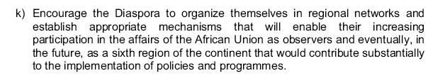 Inleiding 1. Global African Diaspora Declaration and Programme of Action Op 25 mei jl., heeft in republiek Zuid Afrika de Global African Diaspora TOP plaatsgehad.