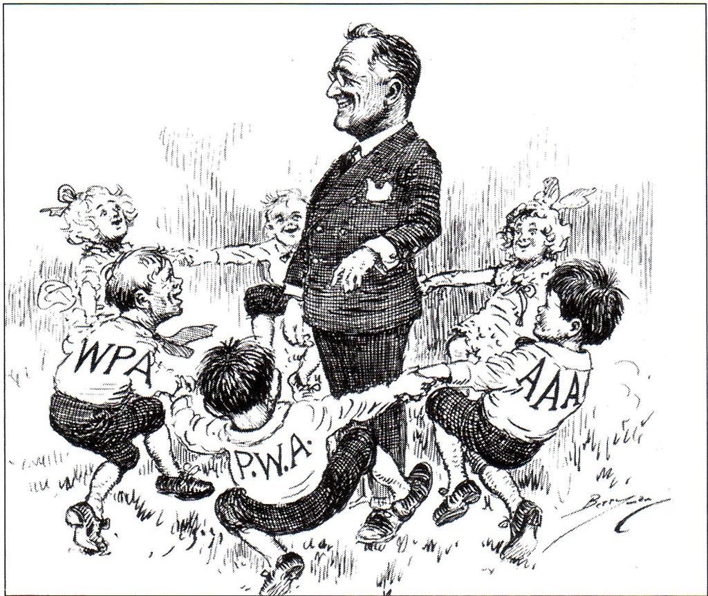 1929 Beurskrach, begin van de crisis reactie Hoover? Overheid doet niets >economisch liberalisme 1932 F.D.