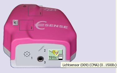 ! Statusbalk toont het activiteitniveau en het versienummer van Coach 7 Lite. 9. Sense panel Het Paneelvenster toont een plaatje van de Sense-interface en het icoon van de actieve sensor.
