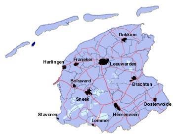 3.2.2 Noorden van Nederland Het Noorden van Nederland is minder dichtbevolkt dan bijvoorbeeld de Randstad, maar heeft een aantal grotere centrale plaatsen, waarvan Groningen met een inwoneraantal van