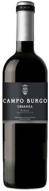 Campo Burgo Joven - Crianza Rioja - Spanje Rioja Spanje 100% Tempranillo De wijngaarden zijn gesitueerd op de lage heuvels van Cantabrië, de druiven worden met De hand geplukt Vinificatietechniek en