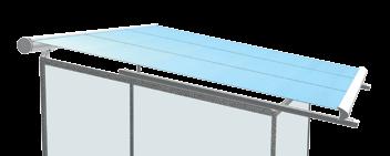 Hierdoor kunnen niet alleen veranda s met een onregelmatige vorm volledig van schaduw worden voorzien, maar kan ook de zonwering tot 1 m voorbij de beide zijkanten voor extra