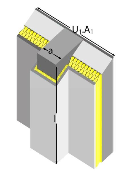 Bouwknopen: definities LINEAIRE bouwknoop TYPE 2: daar waar de isolatielaag van een bepaalde scheidingsconstructie