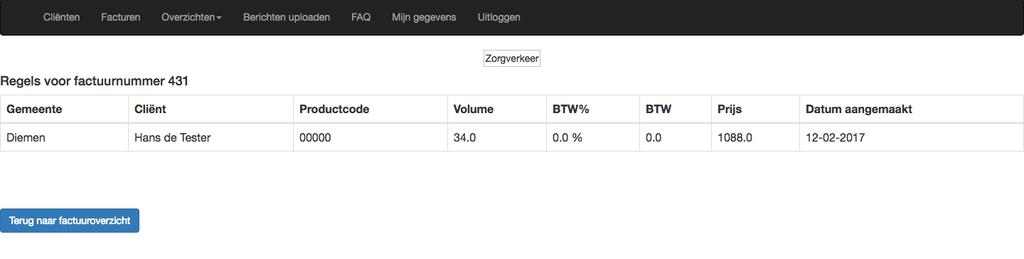 (bv op 1 april 2016 kan de factuur over de periode maart 2016 gemaakt worden). Deze facturen worden automatisch via VeCoZo verzonden naar de gemeente.