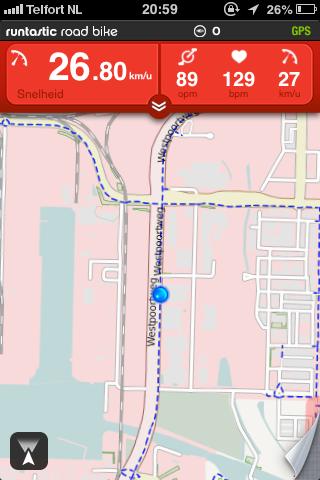 Trainings Apps met offline kaarten: Naast navigatie-apps zijn er apps die bedoelt zijn om trainingsgegevens bij te houden (fietsen,