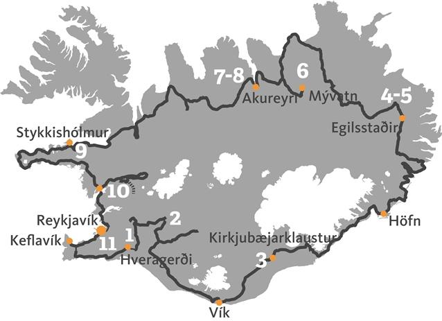 OPTIONELE EXCURSIES: NORTH and AWAY biedt een aantal facultatieve excursies aan die gelijktijdig met een reis naar IJsland gereserveerd kunnen worden.